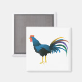 Cocky Rooster Magnet (Vorderseite/Rückseite)