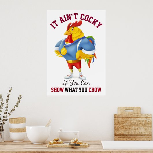 Cocky Rooster Poster (Küche)