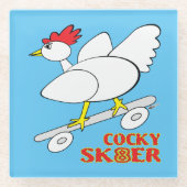 Cocky Skater Glasuntersetzer (Vorderseite)