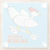 Cocky Skater Glasuntersetzer (Rückseite)