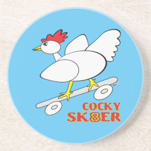 Cocky Skater Sandstein Untersetzer