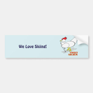 Cocky Skier Autoaufkleber