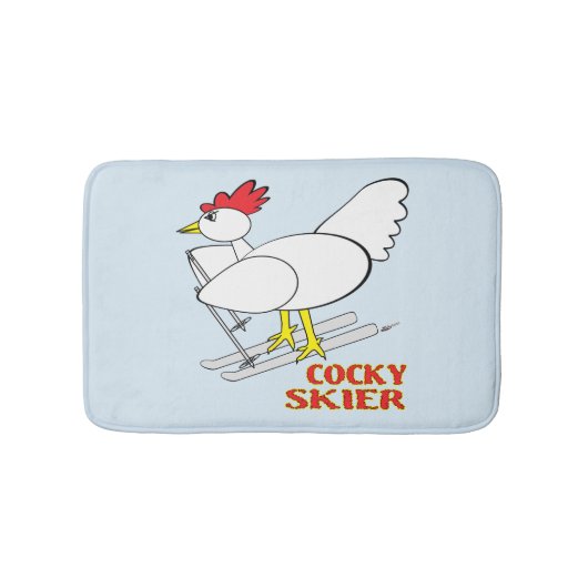 Cocky Skier Badematte (Vorderseite)