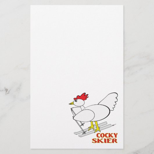 Cocky Skier Briefpapier (Vorderseite)