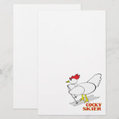 Cocky Skier Briefpapier (Vorne/Hinten)
