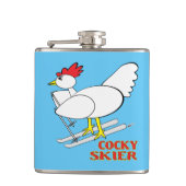 Cocky Skier Flachmann (Vorderseite)