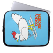 Cocky Skier Laptopschutzhülle (Vorderseite)