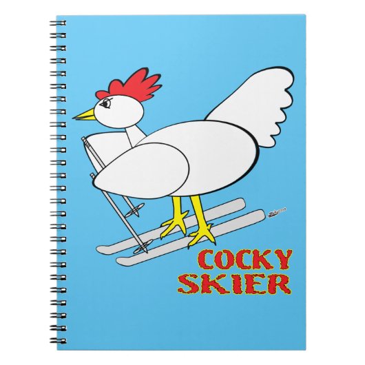 Cocky Skier Notizblock (Vorderseite)