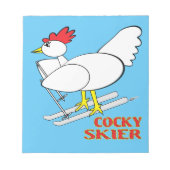 Cocky Skier Notizblock (Vorderseite)