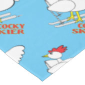 Cocky Skier Tischdecke (Schrägansicht)