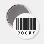 Cocky Strichcode Magnet (Vorderseite/Rückseite)