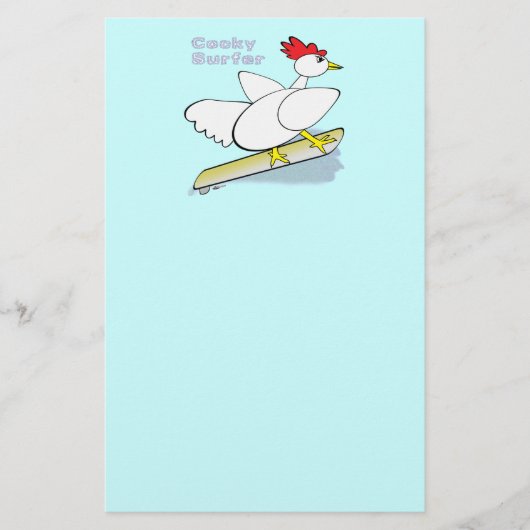 Cocky Surfer Briefpapier (Vorderseite)