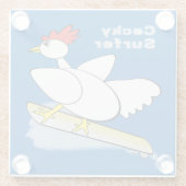 Cocky Surfer Glasuntersetzer (Rückseite)