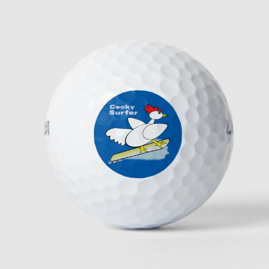 Cocky Surfer Golfball (Vorderseite)