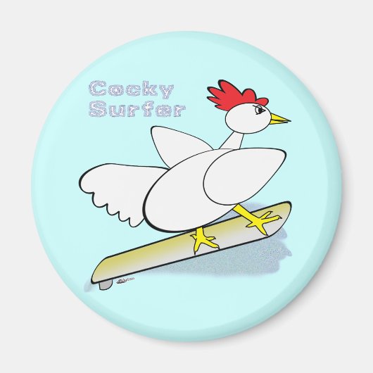 Cocky Surfer Magnet (Vorne)