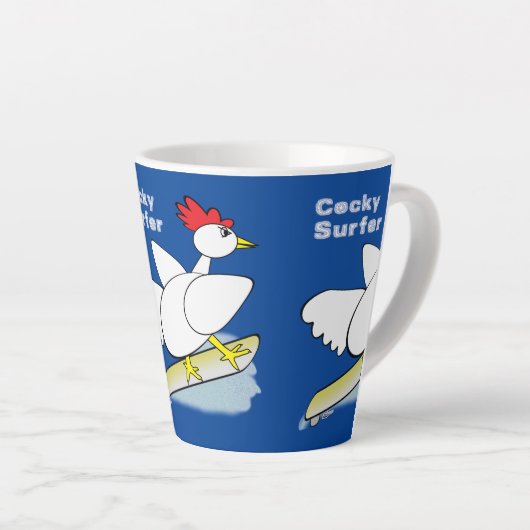Cocky Surfer Milchtasse (Rechte Ecke)
