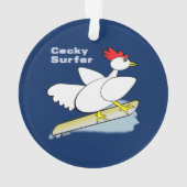 Cocky Surfer Ornament (Rückseite)