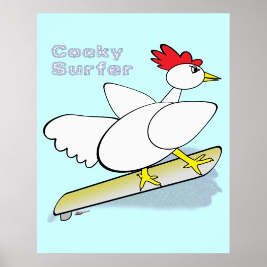 Cocky Surfer Poster (Vorne)