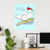 Cocky Surfer Poster (Heimbüro)