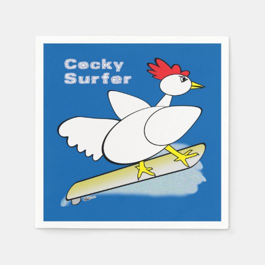 Cocky Surfer Serviette (Vorderseite)