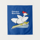 Cocky Surfer Wandteppich (Vorderseite)