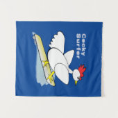 Cocky Surfer Wandteppich (Vorderseite (Horizontal))