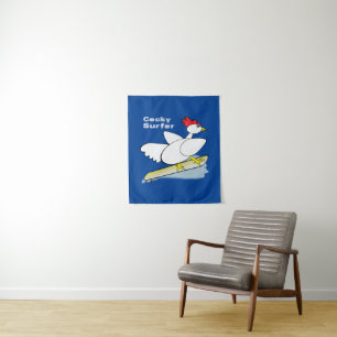 Cocky Surfer Wandteppich