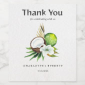 Cocnut Limon Vielen Dank Gastgeschenk Hochzeit Bag Weinetikett (Einzelnes Label)