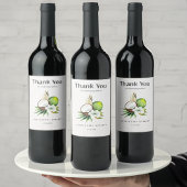 Cocnut Limon Vielen Dank Gastgeschenk Hochzeit Bag Weinetikett