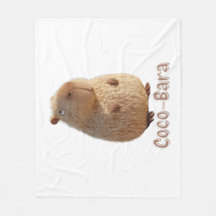 Coco-Bara Vibes. Capybara Core: Kokospalme-Couture Fleecedecke