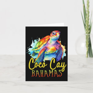 Coco Cay Bahamas Farbenfrohe Meeresschildkröte Fam Karte