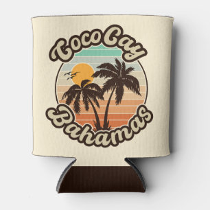 Coco Cay Bahamas Retro Sunset Souvenirs 60er Dosenkühler