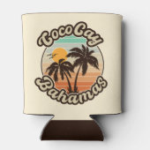 Coco Cay Bahamas Retro Sunset Souvenirs 60er Dosenkühler (Rückseite)