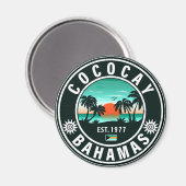 Coco Cay Island Bahamas Vintag Souvenirs 80er Magnet (Vorderseite/Rückseite)