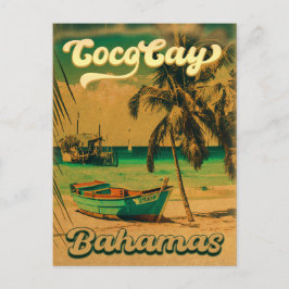 Coco Cay Island Bahamas Vintag Souvenirs 80er Postkarte
