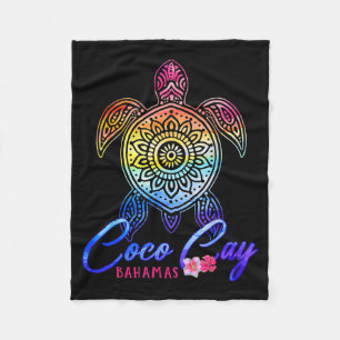 Coco cay tie dye Meeresschildkröte Fleecedecke