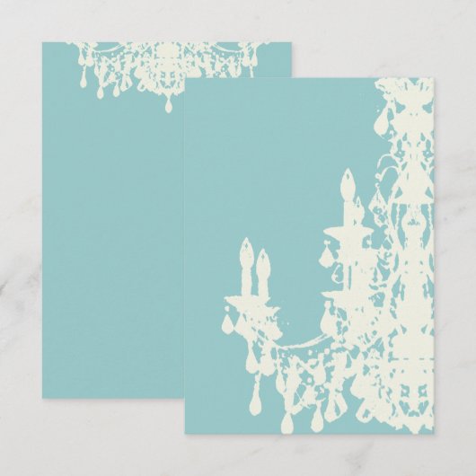 Coco Chandelier ~ ÄNDERUNG FARBE Einladung (Vorne/Hinten)