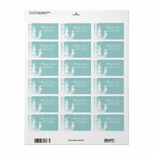 Coco Chandelier CHANGE FARBE ~ Labels Adressaufkleber (Vorne)