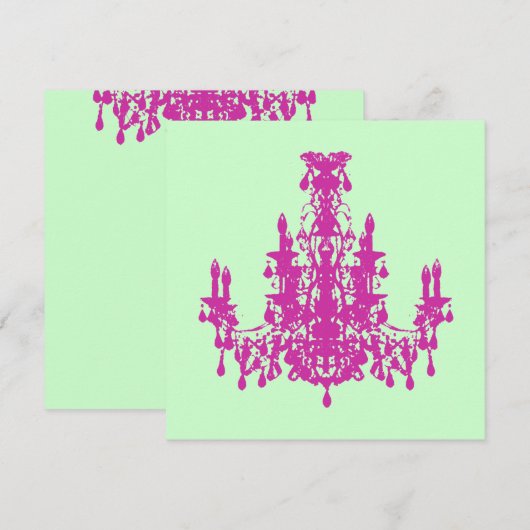 Coco Chandelier ~ Einladung (Vorne/Hinten)