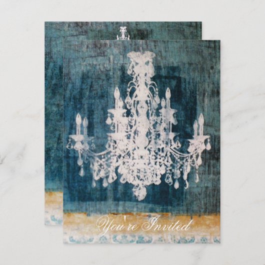 Coco Chandelier ~ Einladung (Vorne/Hinten)