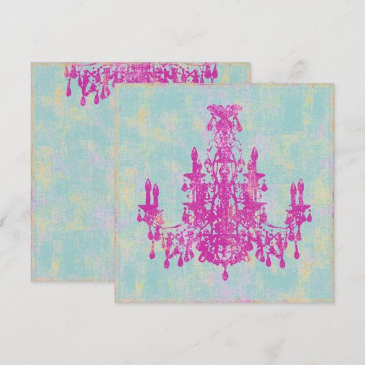 Coco Chandelier ~ Einladung (Vorne/Hinten)