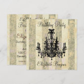 Coco Chandelier ~ Einladung (Vorne/Hinten)