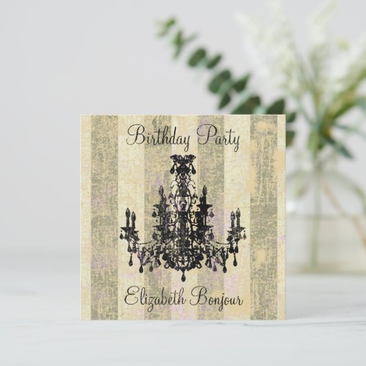 Coco Chandelier ~ Einladung (Stehend Vorderseite)