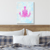 Coco Chandelier FARBE ÄNDERN ~ Wrapped Canvas 1,9 Leinwanddruck (Insitu (Schlafzimmer))