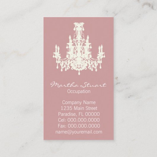 Coco Chandelier ~ Visitenkarte (Rückseite)