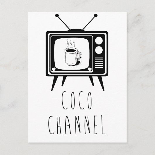 Coco Channel niedlich, stilvoll Postkarte (Vorderseite)