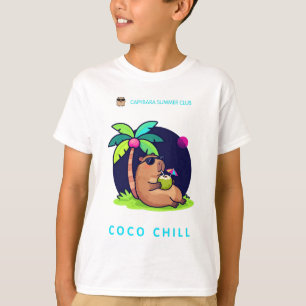 Coco Chill Capybara Sommerclub – Tropisches Capyba T-Shirt