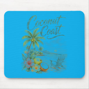 Coco Coast Tropischer Strandstuhl Wasserfarbe Mousepad