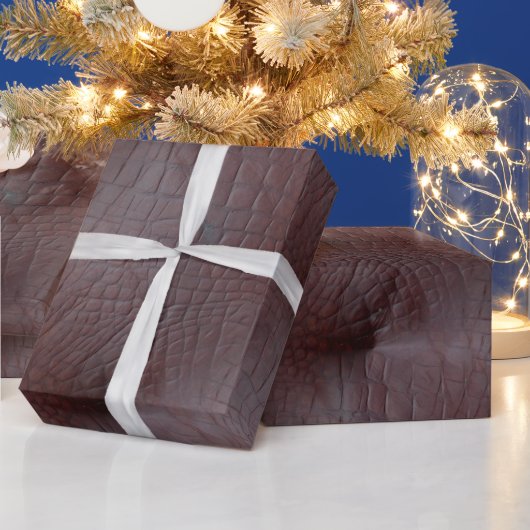 Coco Crocodile Imitate Leather Geschenkpapier (Feiertage)