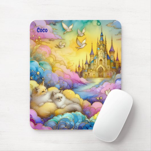 COCO ~Crystal Castle Clouds Kittens ~ Mousepad (Mit Mouse)